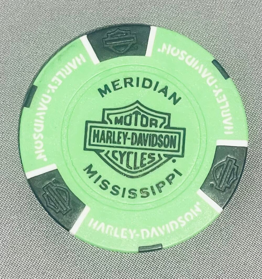 Harley-Davidson Poker Chip Meridian, Mississippi Lime Green